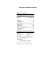 Nutritional Information Nutritional Information