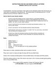 Instructions Instructions