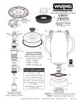 Waring CB15T Parts Diagram Waring CB15T Parts Diagram
