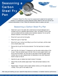 Seasoning A Carbon Steel Fry Pan Seasoning A Carbon Steel Fry Pan