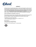 Edlund’s Warranty Information Edlund’s Warranty Information