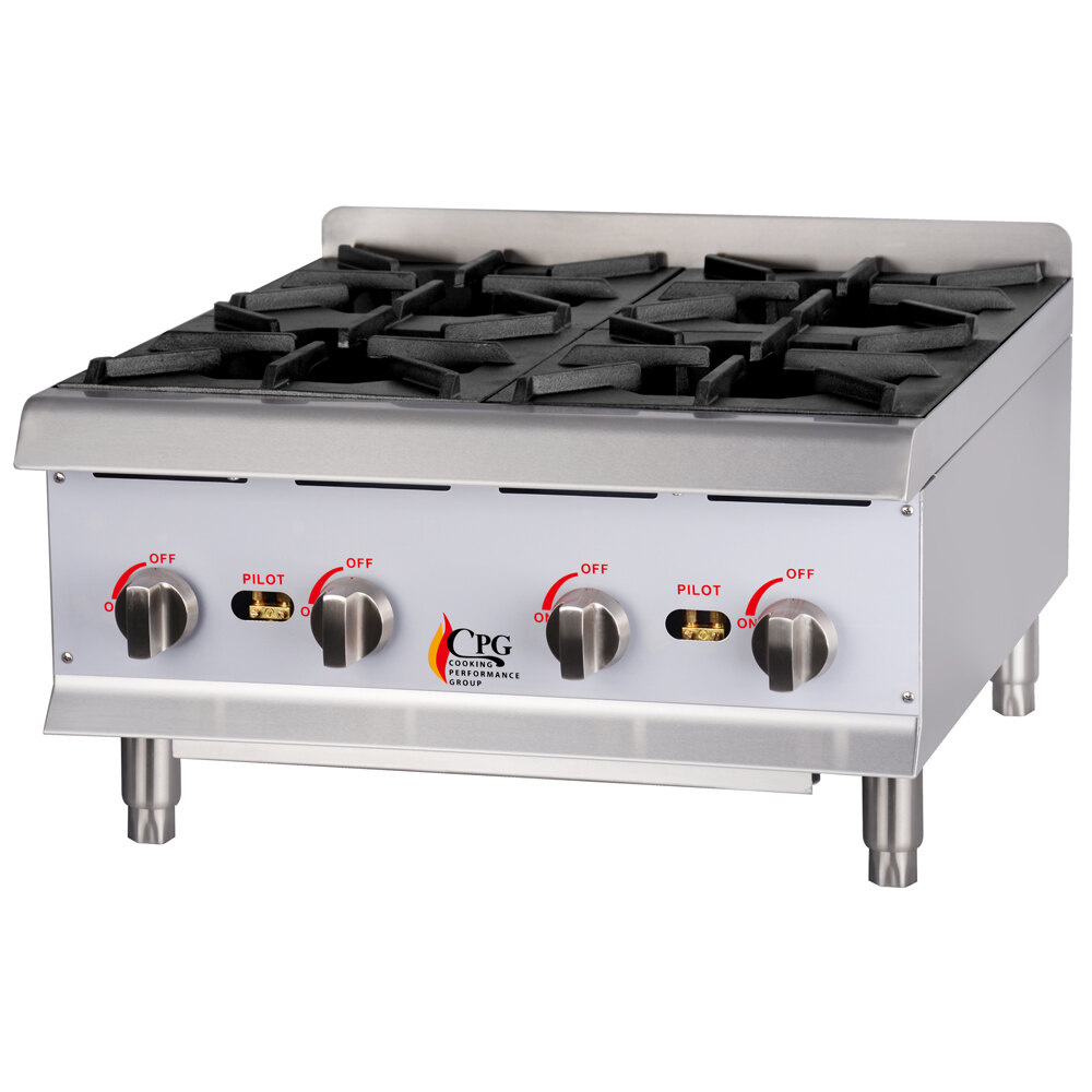 ... Performance Group HP424 4 Burner Gas Countertop Hot Plate - 88,000 BTU
