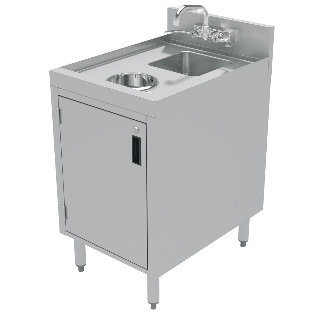 ... 18 Stainless Steel Cabinet with Dump Sink and Waste Chute - 18