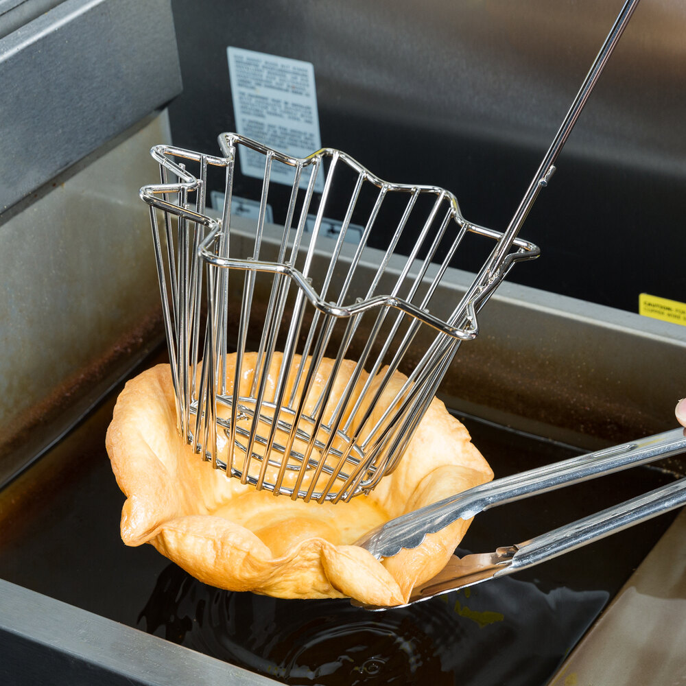 8 1/8" x 4 1/4" x 5" Taco Salad Bowl Frying Basket