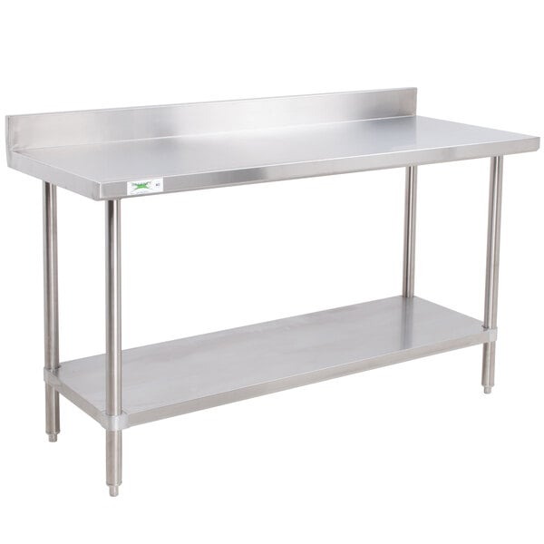 regency 24 x 48 16 gauge stainless steel commercial work table with 4 backsplash and undershelf - Stainless Steel Work Table With Backsplash regency 24 x 48 16 gauge stainless steel commercial work table with 4 backsplash and undershelf - Stainless Steel Work Table With Backsplash