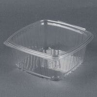 Genpak AD64 8 inch x 8 1/2 inch x 3 1/4 inch 2 Qt. Clear Hinged Deli Container - 200/Case