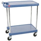 Two Shelf Plastic Bussing Carts and Transport Carts