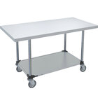 Commercial Work Tables with Undershelf - 14 Gauge Heavy Duty Top