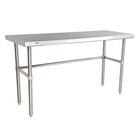 Open Base Commercial Work Tables - 16 Gauge Standard Top
