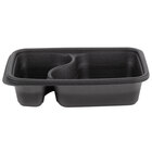 Plastic Microwaveable Two Compartment Take-Out Containers