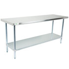 Regency Tables & Sinks Commercial Work Tables with Undershelf - 18 Gauge Economy Top