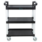 Three Shelf Plastic Bussing Carts and Transport Carts