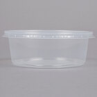 Choice 8 oz. Microwavable Translucent Round Deli Container and Lid Combo Pack - 250/Case