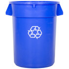 32 Gallon Blue Recycling Trash Can