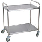 Two Shelf Solid Metal Bussing / Utility / Transport Carts
