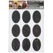 American Metalcraft CSO18 3 inch x 2 inch Oval Vinyl Chalkboard Labels - 18 / Pack