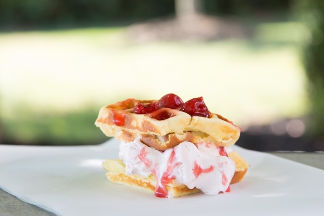 Cherry Cheesecake Belgian Waffle