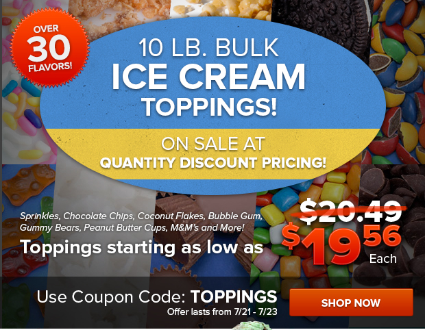 10 lb. Bulk Ice Cream Toppings on Sale