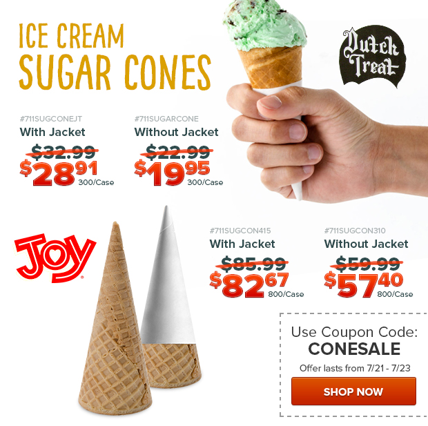 Ice Cream Sugar Cones on Sale