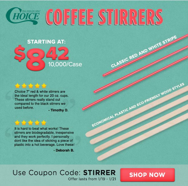 Coffee Stirrers on Sale!
