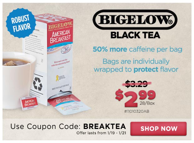 Save on Bigelow Black Tea!