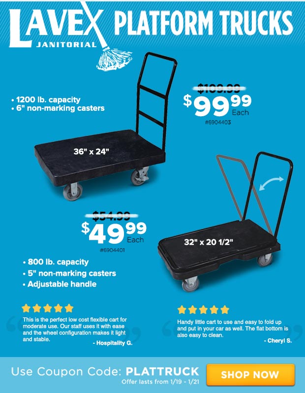 Lavex Platform Trucks on Sale!